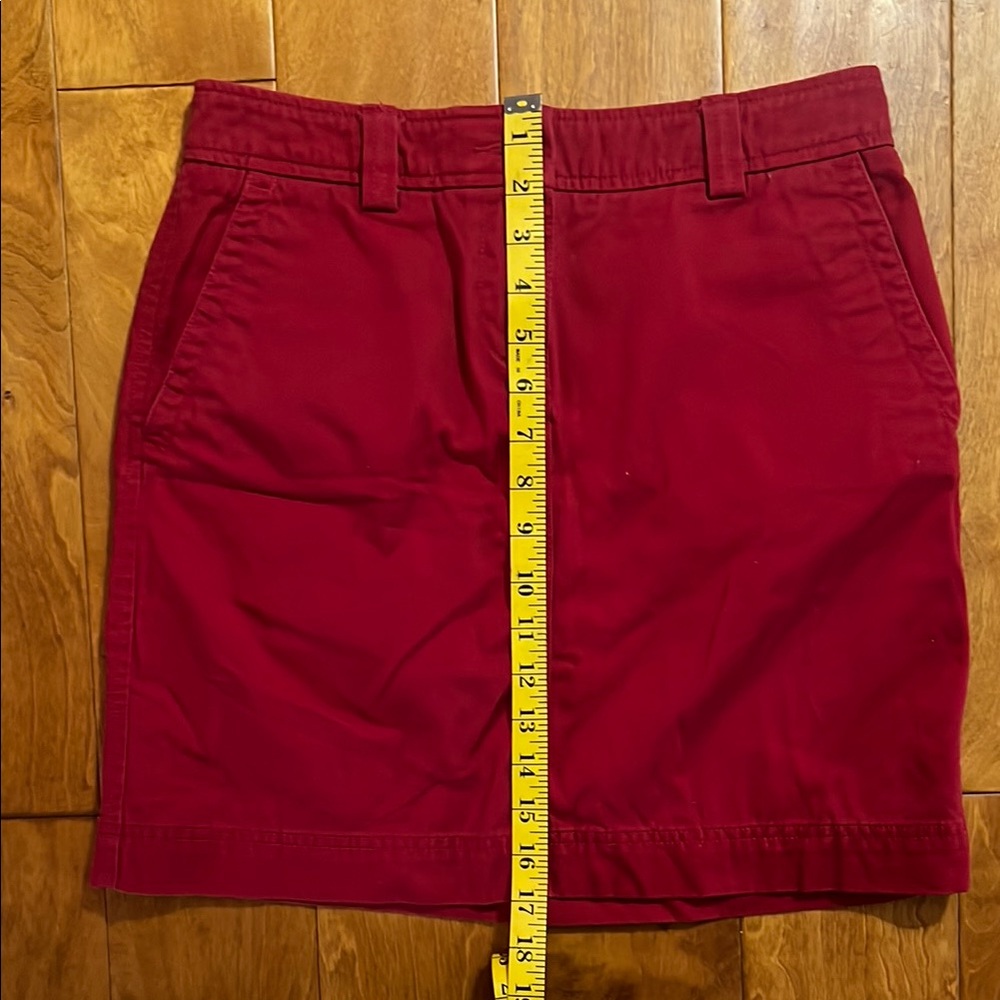Vintage L.L Bean Red Straight Mini Skirt Size 6 Casual Preppy Nautical Coastal - Picture 8 of 9